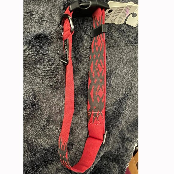 Dog Collar: NWT Red & Black Adjustable, Small or Large - Picture 4 of 4